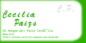 cecilia paizs business card